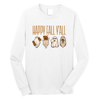 Happy Fall Yall Funny Halloween Long Sleeve Shirt