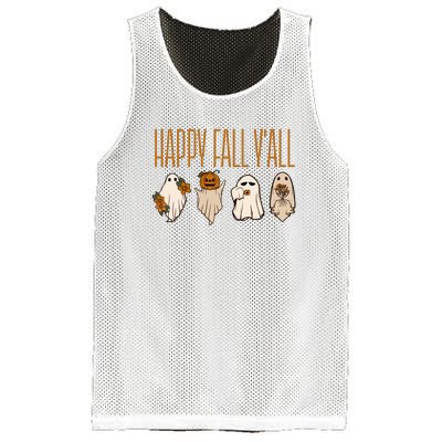 Happy Fall Yall Funny Halloween Mesh Reversible Basketball Jersey Tank