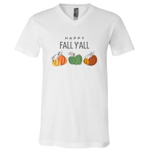 Happy Fall Yall V-Neck T-Shirt