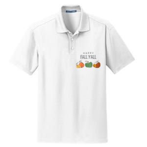 Happy Fall Yall Dry Zone Grid Polo