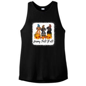 Happy Fall Y'all Dental Dentist Squad Plaid Leopard Autumn Gift Ladies PosiCharge Tri-Blend Wicking Tank