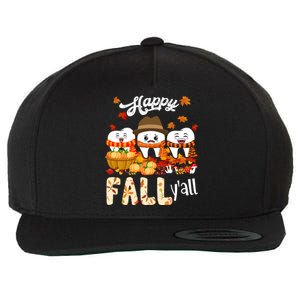 Happy Fall Y'all Thanksgiving Dental Dentist Squad Tooth Funny Gift Wool Snapback Cap