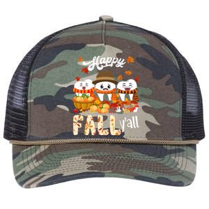 Happy Fall Y'all Thanksgiving Dental Dentist Squad Tooth Funny Gift Retro Rope Trucker Hat Cap