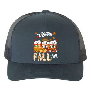 Happy Fall Y'all Thanksgiving Dental Dentist Squad Tooth Funny Gift Yupoong Adult 5-Panel Trucker Hat