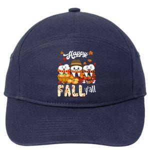 Happy Fall Y'all Thanksgiving Dental Dentist Squad Tooth Funny Gift 7-Panel Snapback Hat