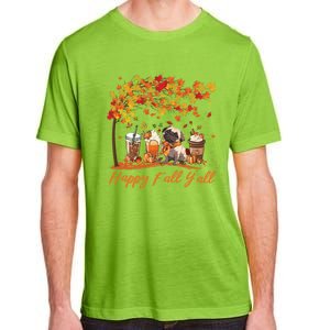 Happy Fall YAll Pumpkin Spice Fall Pug Halloween Dog Lovers Gift Adult ChromaSoft Performance T-Shirt