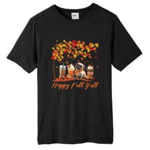 Happy Fall YAll Pumpkin Spice Fall Pug Halloween Dog Lovers Gift Tall Fusion ChromaSoft Performance T-Shirt