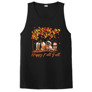 Happy Fall YAll Pumpkin Spice Fall Pug Halloween Dog Lovers Gift PosiCharge Competitor Tank