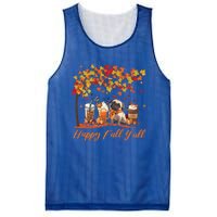 Happy Fall YAll Pumpkin Spice Fall Pug Halloween Dog Lovers Gift Mesh Reversible Basketball Jersey Tank