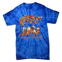 Happy Fall YAll Pumpkin Spice Fall Pug Halloween Dog Lovers Gift Tie-Dye T-Shirt