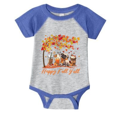 Happy Fall YAll Pumpkin Spice Fall Pug Halloween Dog Lovers Gift Infant Baby Jersey Bodysuit