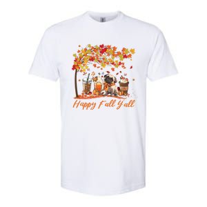 Happy Fall YAll Pumpkin Spice Fall Pug Halloween Dog Lovers Gift Softstyle CVC T-Shirt