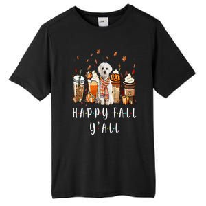 Happy Fall Y'all Maltese Dog Coffee Pumpkin Fall Autumn Tall Fusion ChromaSoft Performance T-Shirt