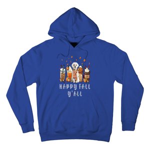 Happy Fall Y'all Maltese Dog Coffee Pumpkin Fall Autumn Hoodie