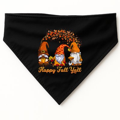 Happy Fall YAll Autumn Thanksgiving Fall Season Gnome USA-Made Doggie Bandana