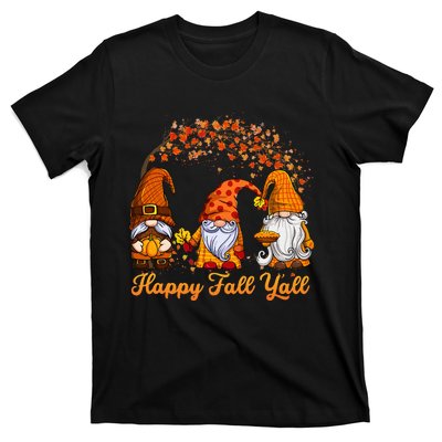 Happy Fall YAll Autumn Thanksgiving Fall Season Gnome T-Shirt