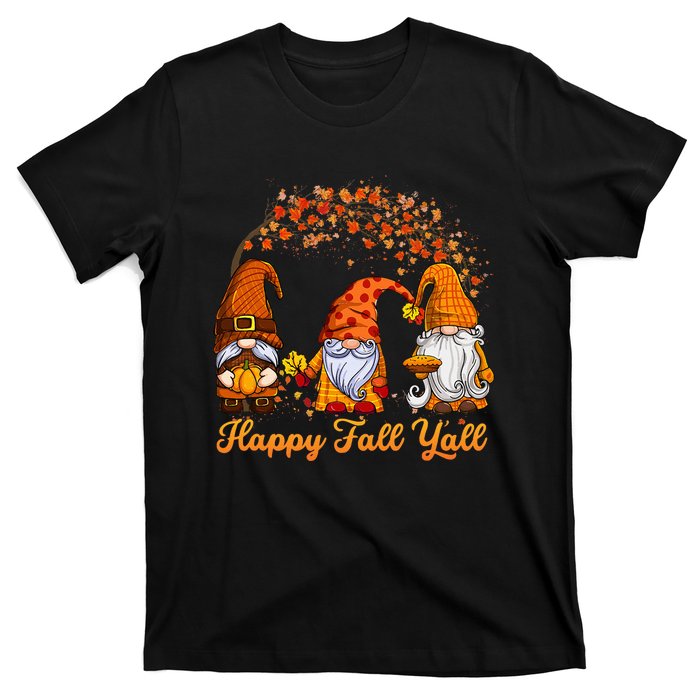 Happy Fall YAll Autumn Thanksgiving Fall Season Gnome T-Shirt