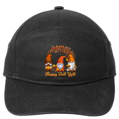 Happy Fall YAll Autumn Thanksgiving Fall Season Gnome 7-Panel Snapback Hat