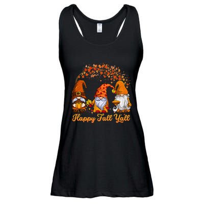 Happy Fall YAll Autumn Thanksgiving Fall Season Gnome Ladies Essential Flowy Tank