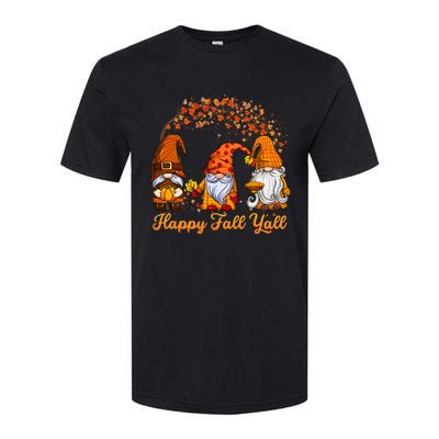 Happy Fall YAll Autumn Thanksgiving Fall Season Gnome Softstyle CVC T-Shirt