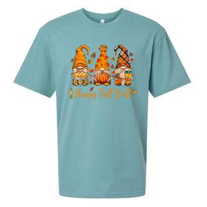 Happy Fall YAll Gnome Pumpkin Autumn Thanksgiving Sueded Cloud Jersey T-Shirt