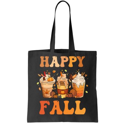 Happy Fall Yall Autumn Halloween Pumpkin Spice Latte Tote Bag