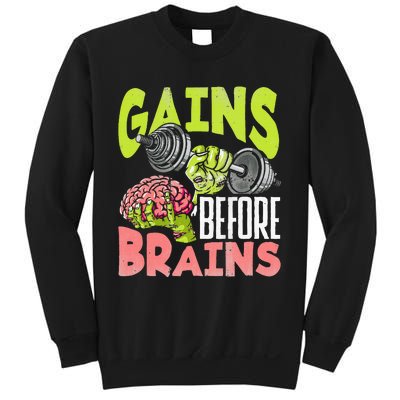 Halloween Fitness Zombie Strength Training for Gains Sweatshirt