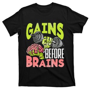 Halloween Fitness Zombie Strength Training for Gains T-Shirt