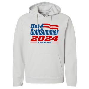 Hot Gothsummer 2024 In Goth We Trust Performance Fleece Hoodie