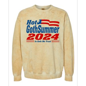 Hot Gothsummer 2024 In Goth We Trust Colorblast Crewneck Sweatshirt