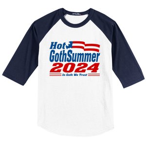 Hot Gothsummer 2024 In Goth We Trust Baseball Sleeve Shirt