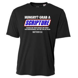 Hungry Grab A Scripture Blessed Are Those Who Hunger Gifts Cooling Performance Crew T-Shirt