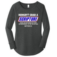 Hungry Grab A Scripture Blessed Are Those Who Hunger Gifts Women's Perfect Tri Tunic Long Sleeve Shirt