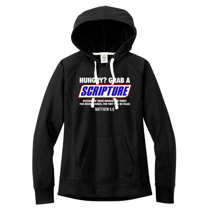 Hungry Grab A Scripture Blessed Are Those Who Hunger Gifts Women's Fleece Hoodie