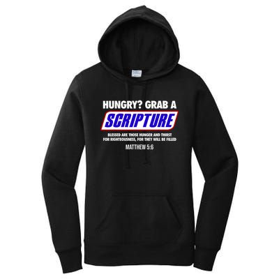 Hungry Grab A Scripture Blessed Are Those Who Hunger Gifts Women's Pullover Hoodie