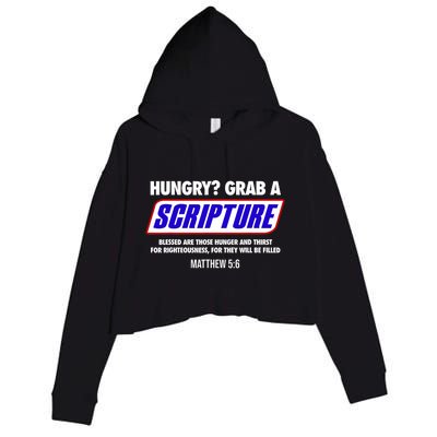 Hungry Grab A Scripture Blessed Are Those Who Hunger Gifts Crop Fleece Hoodie