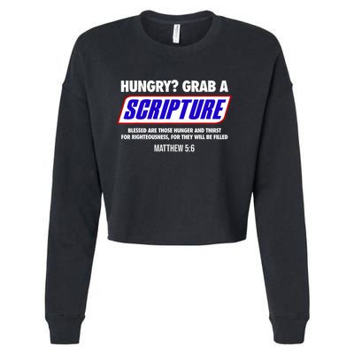 Hungry Grab A Scripture Blessed Are Those Who Hunger Gifts Cropped Pullover Crew