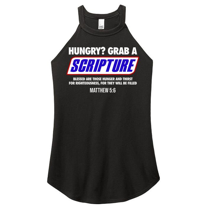 Hungry Grab A Scripture Blessed Are Those Who Hunger Gifts Women's Perfect Tri Rocker Tank