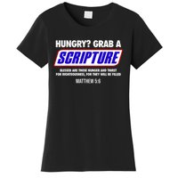 Hungry Grab A Scripture Blessed Are Those Who Hunger Gifts Women's T-Shirt