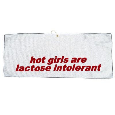 Hot Girl Are Lactose Intolerant Large Microfiber Waffle Golf Towel