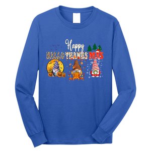 Halloween Gnomes Autumn Pumpkin Happy Hallothanksmas Gift Long Sleeve Shirt