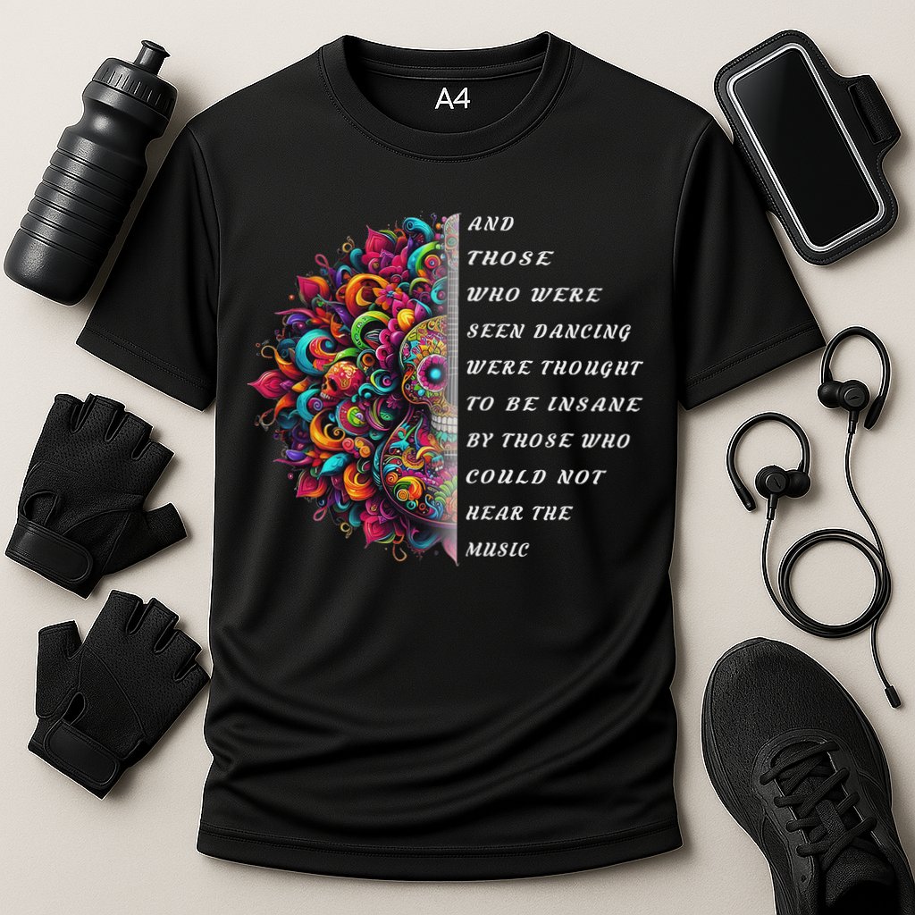 Hippie Guitar And Those Who Were Seen Dancing Peace Vibes Performance Shirt
