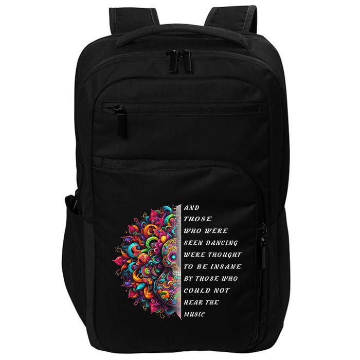 Hippie Guitar And Those Who Were Seen Dancing Peace Vibes Impact Tech Backpack