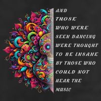 Hippie Guitar And Those Who Were Seen Dancing Peace Vibes Crop Fleece Hoodie