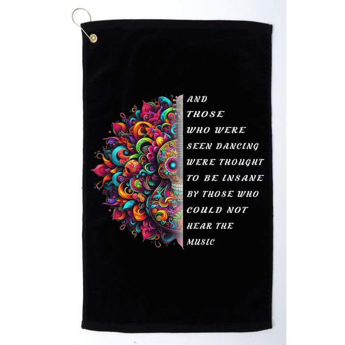 Hippie Guitar And Those Who Were Seen Dancing Peace Vibes Golf Towel