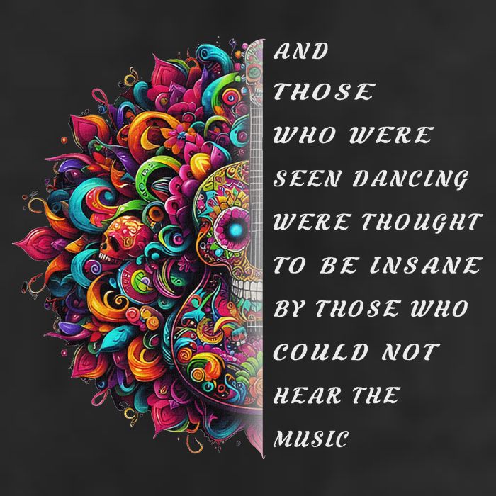Hippie Guitar And Those Who Were Seen Dancing Peace Vibes Golf Towel