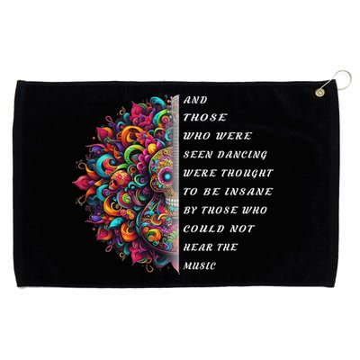 Hippie Guitar And Those Who Were Seen Dancing Peace Vibes Grommeted Golf Towel