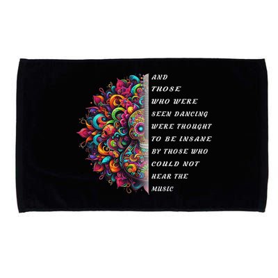 Hippie Guitar And Those Who Were Seen Dancing Peace Vibes Microfiber Hand Towel