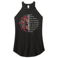 Hippie Guitar And Those Who Were Seen Dancing Peace Vibes Women's Perfect Tri Rocker Tank