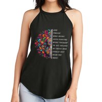 Hippie Guitar And Those Who Were Seen Dancing Peace Vibes Women's Perfect Tri Rocker Tank